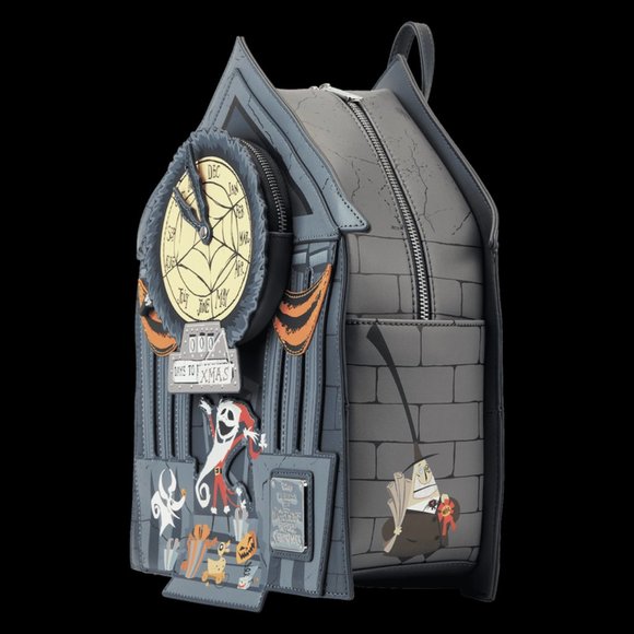 = Loungefly Disney Nightmare Before Christmas Town Hall Mini Backpack Exclusive - Picture 3 of 9